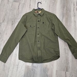 Pladra Olive Button Down Medium